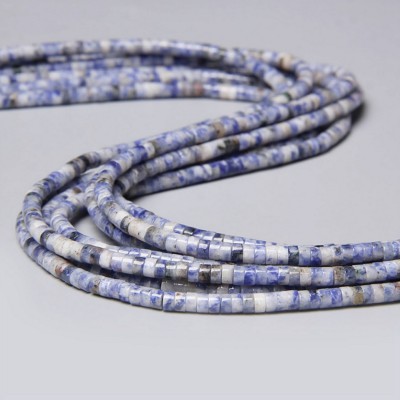 Σοδαλίτης (Sodalite) φυσικοί ημιπολύτιμοι λίθοι χάντρες ροδέλα 4x2mm (σειρά∽39cm∽155χάντρες)