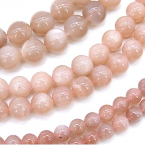 Ηλιόλιθος (Sunstone) φυσικοί ημιπολύτιμοι λίθοι χάντρες 4mm/ 5mm/ 6mm/ 8mm/ 10mm/ 12mm (σειρά/39∽40cm) Ηλιόλιθος - Sunstone