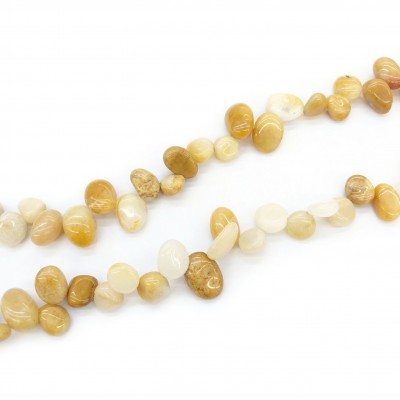 Τοπάζι κίτρινο (Topaz) φυσικοί ημιπολύτιμοι λίθοι χάντρες ακανόνιστες 8∽14mm (σειρά∽42cm∽60χάντρες)