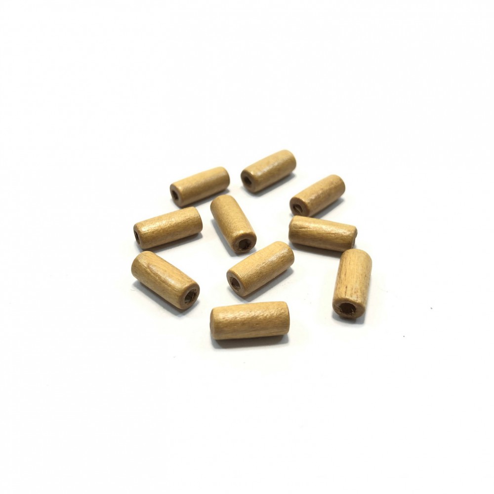 Ξύλινες χάντρες σωληνάκι 12x5mm (συσκευασία/100χάντρες) Ξύλινες Χάντρες