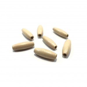 Ξύλινες χάντρες σωληνάκι οβάλ 22x8mm (συσκευασία/30χάντρες) Ξύλινες Χάντρες