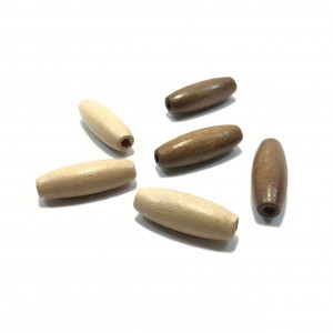 Ξύλινες χάντρες σωληνάκι οβάλ 22x8mm (συσκευασία/30χάντρες) Ξύλινες Χάντρες