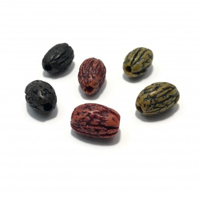 Χάντρα οβάλ από κουκούτσι ελιάς 15x10mm