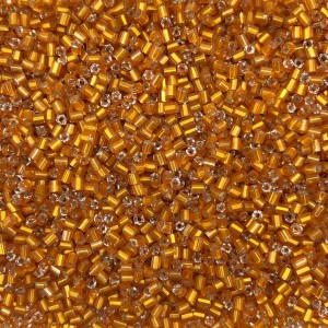 Μακαρονάκι κοφτό γυάλινες χάντρες 2.5mm διάφανο πορτοκαλί silver line χρώμα (συσκευασία/50g/4200χάντρες) Χάντρες Μακαρονάκι Κοφτό