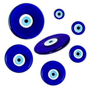 Μάτι γυάλινο μπλε χωρίς τρύπα 30mm, 40mm, 50mm, 75mm, 85mm, 105mm Διακοσμητικά Μάτια