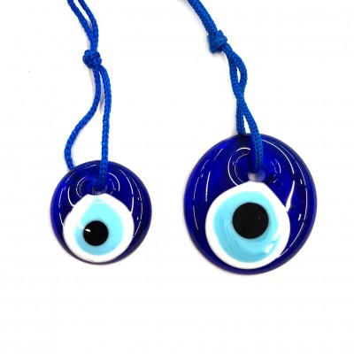 Μάτι γυάλινο μπλε κρεμαστό 30mm, 40mm