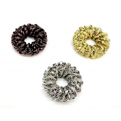 Handmade wire bead flat rondelle 18x5mm