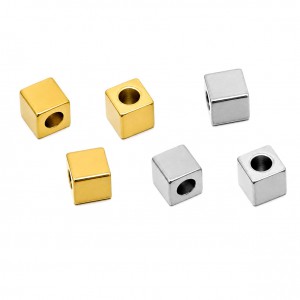 Ατσάλινες χάντρες κύβος 3mm/ 4mm/ 5mm (συσκευασία) Μεταλλικές Χάντρες