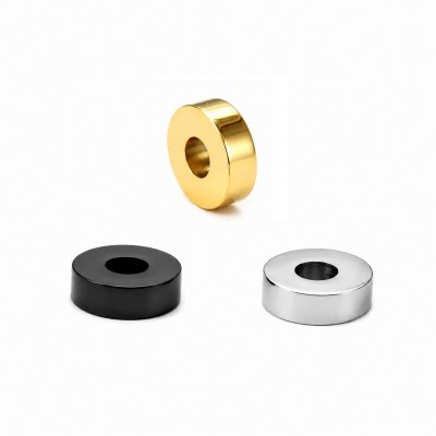 Ανοξείδωτο Ατσάλι χάντρες πλακέ ροδέλα 4mm / 5mm / 6mm (συσκευασία∽16χάντρες)