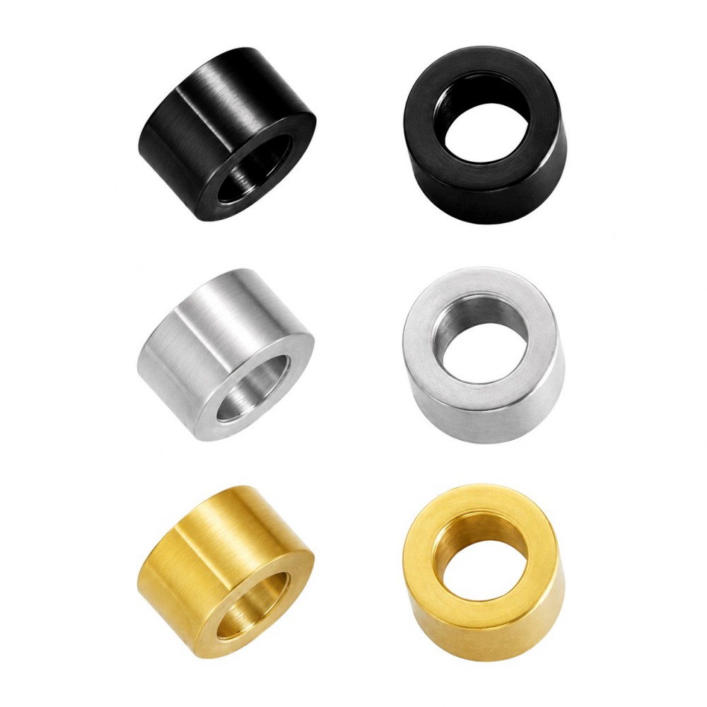 Ατσάλινες χάντρες κοφτό σωληνάκι 4mm x 3.5mm με μεγάλη τρύπα (συσκευασία∽30χάντρες) Μεταλλικές Χάντρες