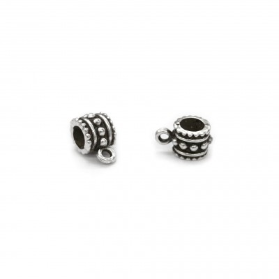 Μεταλλική χάντρα με κρικάκι 7x6mm 