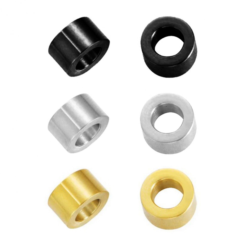 Ατσάλινες χάντρες κοφτό σωληνάκι 4mm x 3.5mm με μεγάλη τρύπα (συσκευασία∽30χάντρες) Μεταλλικές Χάντρες