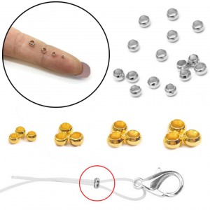 Στοπ μεταλλικές χάντρες 2mm/ 2.5mm/ 3mm/ 3.5mm (συσκευασία) Ακροδέκτες