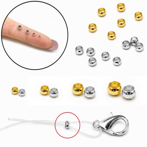 Στοπ μεταλλικές χάντρες 2mm/ 2.5mm/ 3mm/ 3.5mm (συσκευασία) Ακροδέκτες