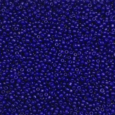 Μικρές γυάλινες χάντρες 2.3mm διάφανο μπλε σκούρο χρώμα (συσκευασία/60g/4000χάντρες)