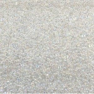 Μικρές γυάλινες χάντρες 2.3mm διάφανο ιριδίζον (συσκευασία/60g/4000χάντρες) Μικρές Χάντρες 2.3mm