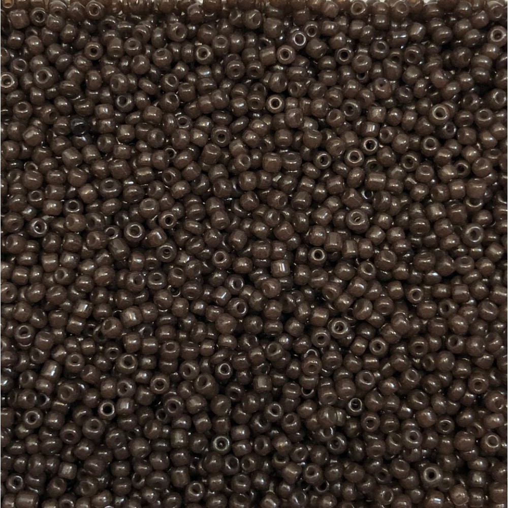 Μικρές γυάλινες χάντρες 2.3mm καφέ χρώμα (συσκευασία/60g/4000χάντρες) Μικρές Χάντρες 2.3mm