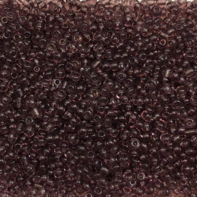 Μικρές γυάλινες χάντρες 3mm διάφανο μωβ χρώμα (συσκευασία/60g/2000χάντρες)