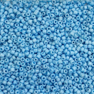 Μικρές γυάλινες χάντρες 3mm γαλάζιο χρώμα (συσκευασία/60g/2000χάντρες)