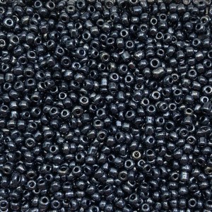 Μικρές γυάλινες χάντρες 3mm μεταλλικό μπλε σκούρο χρώμα (συσκευασία/60g/2000χάντρες) Μικρές Χάντρες 3mm
