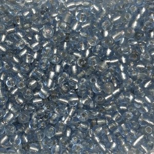 Μικρές γυάλινες χάντρες 4mm διάφανο γαλάζιο silver line χρώμα (συσκευασία/60g/1000χάντρες) Μικρές Χάντρες 4mm
