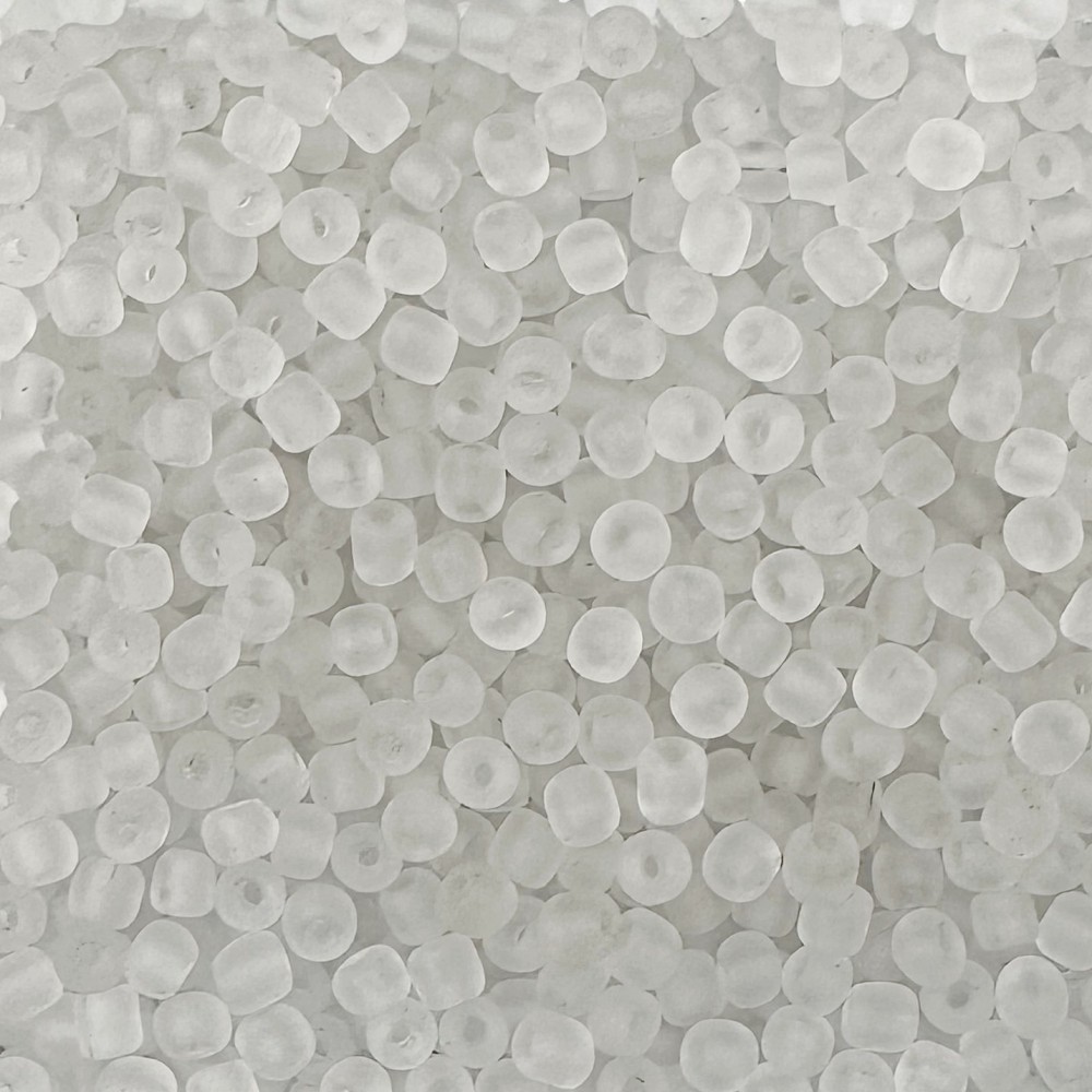 Μικρές γυάλινες χάντρες 4mm ημιδιάφανο ice ματ (συσκευασία/60g/1000χάντρες) Μικρές Χάντρες 4mm