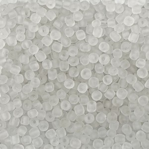 Μικρές γυάλινες χάντρες 4mm ημιδιάφανο ice ματ (συσκευασία/60g/1000χάντρες) Μικρές Χάντρες 4mm