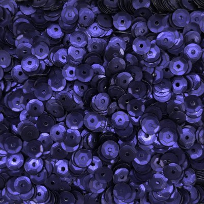 Πούλιες Παγιέτες στρογγυλές 5mm μπλε μωβ σκούρο ματ χρώμα (συσκευασία/25g/2000τμχ.)