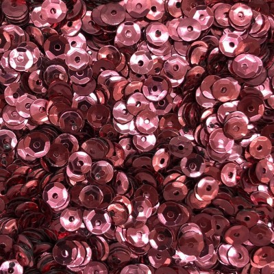 Πούλιες Παγιέτες στρογγυλές 5mm μεταλλικό ροζ χρώμα (συσκευασία/25g/2000τμχ.)
