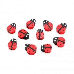 Χάντρες fimo 10mm Πασχαλίτσα (συσκευασία∽40χάντρες) Χάντρες Fimo