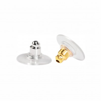 Κουμπώματα για σκουλαρίκια διάφανα 10x7mm (συσκευασία/30τμχ.)
