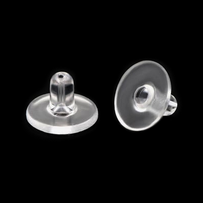 Κουμπώματα σιλικόνης για σκουλαρίκια 10x6mm (συσκευασία/30τμχ.)