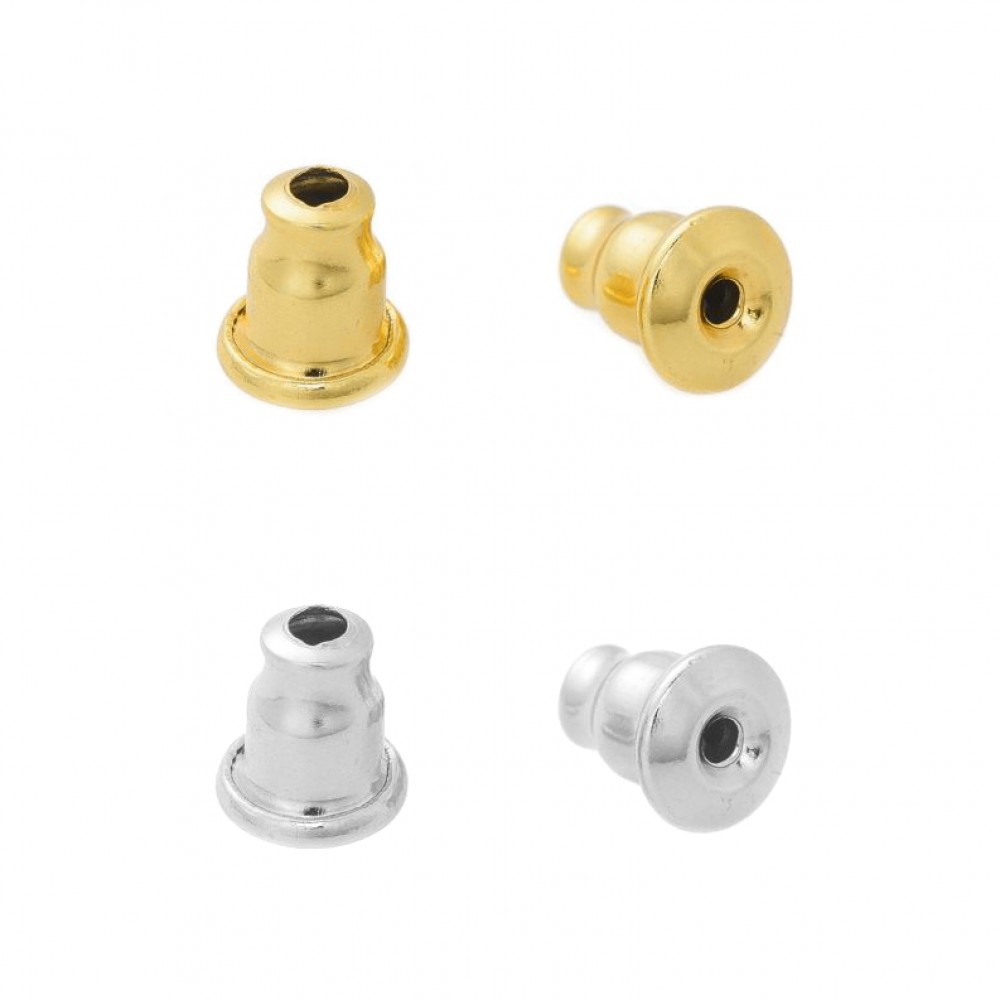 Κουμπώματα για σκουλαρίκια 6x5mm (συσκευασία∽100τμχ.) Υλικά για Σκουλαρίκια