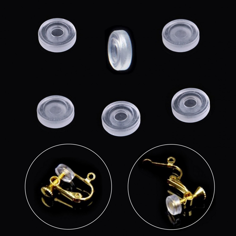 Earring silicone protectors 7mm for earring clips (pack/20pcs.) Earring Parts