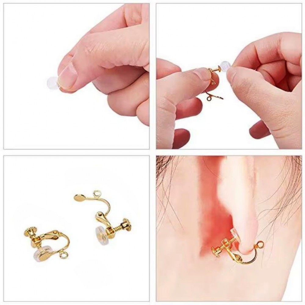 Earring silicone protectors 7mm for earring clips (pack/20pcs.) Earring Parts