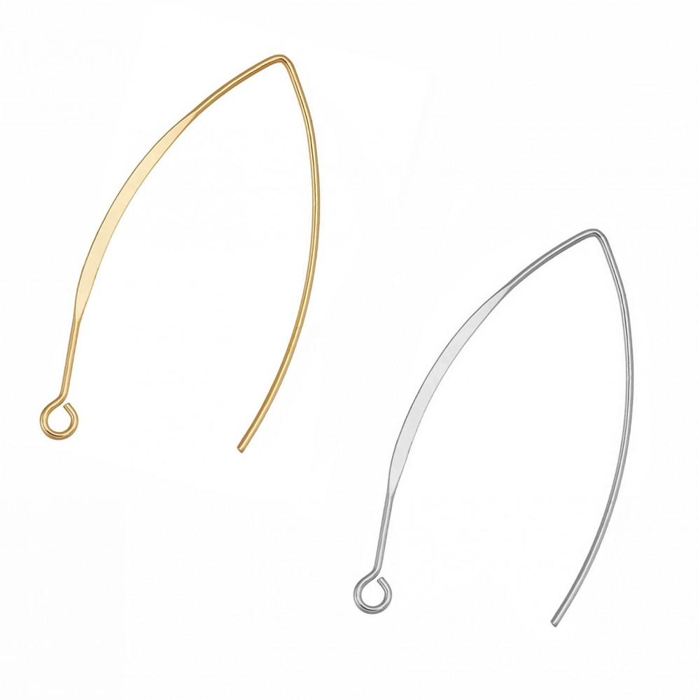 Ατσάλινα γαντζάκια V-shape για σκουλαρίκια 33mm / 43mm (συσκευασία) Υλικά για Σκουλαρίκια