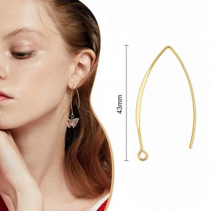 Ατσάλινα γαντζάκια V-shape για σκουλαρίκια 33mm / 43mm (συσκευασία) Υλικά για Σκουλαρίκια