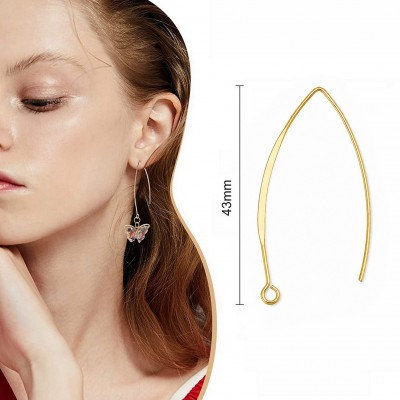 Ανοξείδωτο Ατσάλι γαντζάκια V-shape για σκουλαρίκια 33mm / 43mm (συσκευασία)