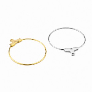 Ατσάλινες βάσεις κρίκοι για σκουλαρίκια 30mm / 50mm (συσκευασία) Υλικά για Σκουλαρίκια