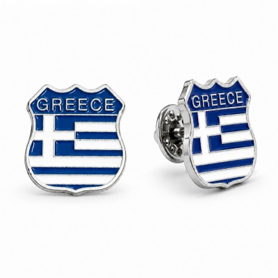 Μεταλλική Καρφίτσα Ελληνική Σημαία 2.2cm x 2cm