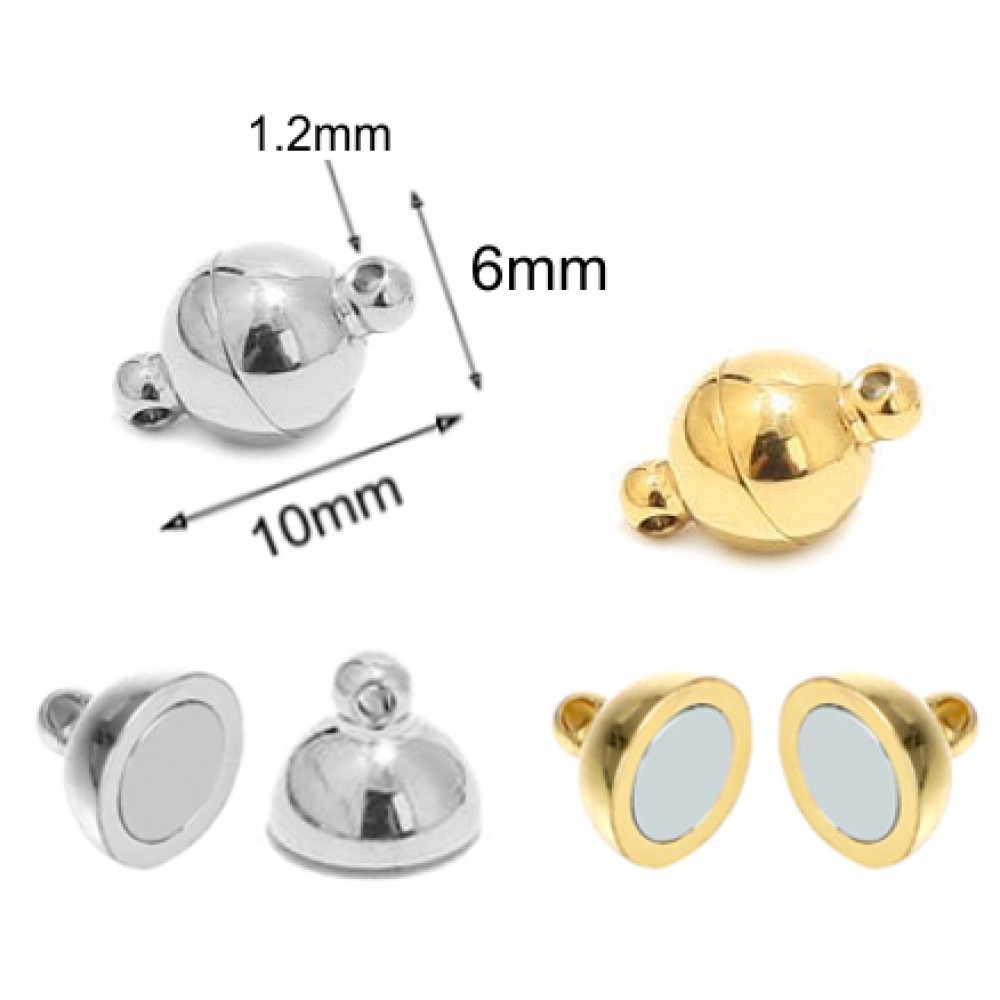 Ατσάλινο κούμπωμα μαγνητικό στρογγυλό 10x6mm Κουμπώματα
