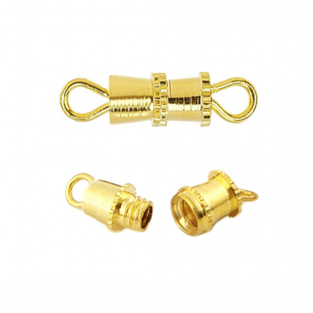 Κουμπώματα βιδωτά επίχρυσα 4x7mm (συσκευασία/20τμχ.) Κουμπώματα