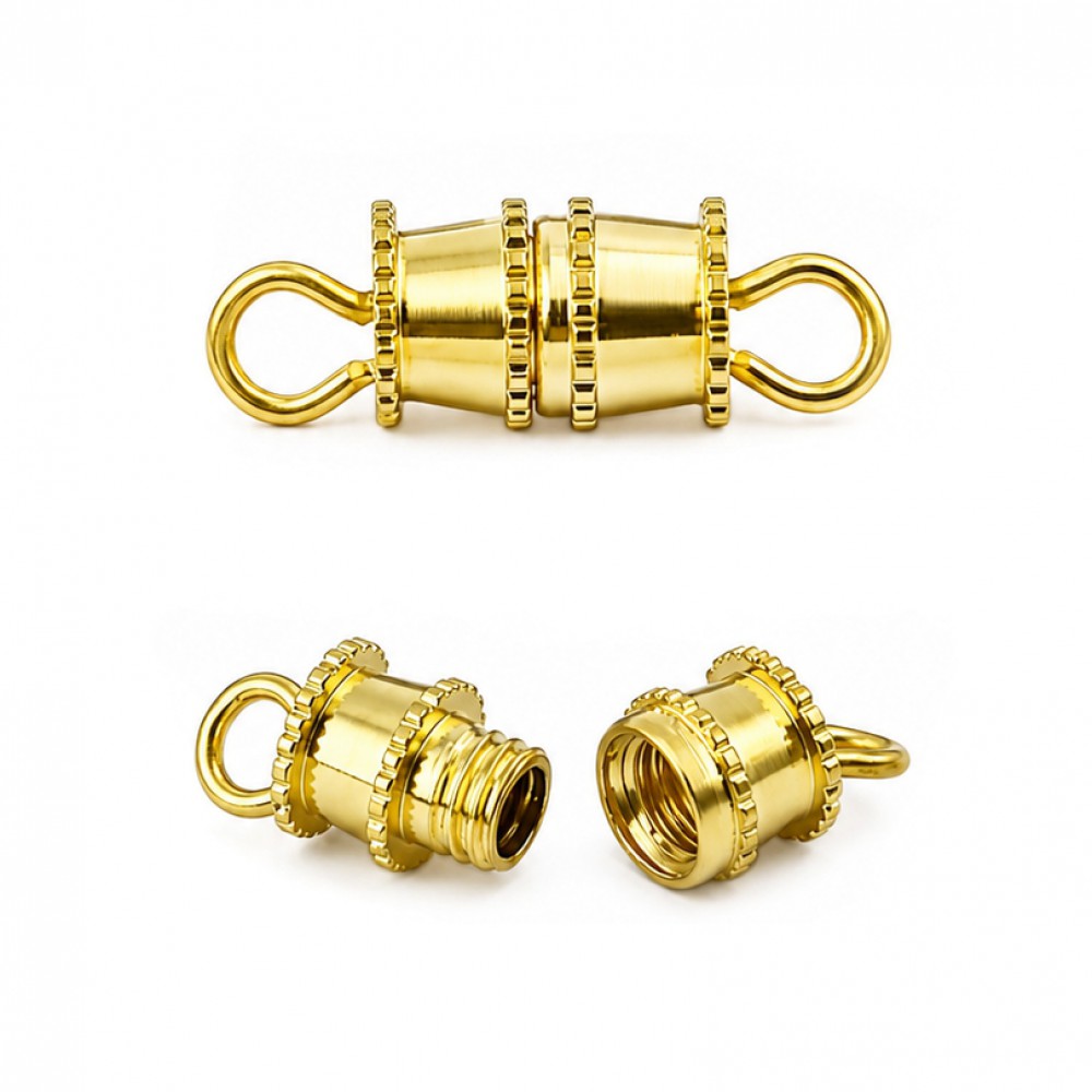 Κουμπώματα βιδωτά επίχρυσα 5x7mm (συσκευασία/20τμχ.) Κουμπώματα