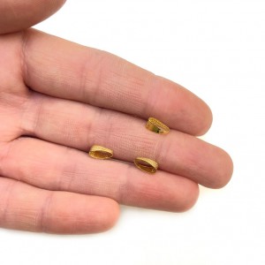 Κλιπάκια συνδετικά για μοτίφ επίχρυσο 8x5mm (συσκευασία/50τμχ.) Κρικάκια Συνδετικά
