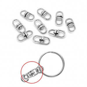 Συνδετικό εξάρτημα για μπρελόκ 15x6mm (συσκευασία/24τμχ.) Κρικάκια Συνδετικά
