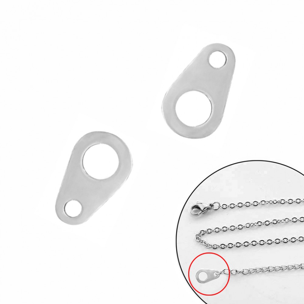 Συνδετικό τελικό εξάρτημα 9x5mm για κουμπώματα και κρικάκια (συσκευασία/50τμχ.) Κρικάκια Συνδετικά