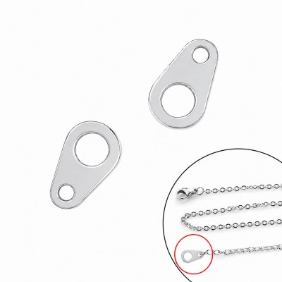 Συνδετικό τελικό εξάρτημα 9x5mm για κουμπώματα και κρικάκια (συσκευασία/50τμχ.)