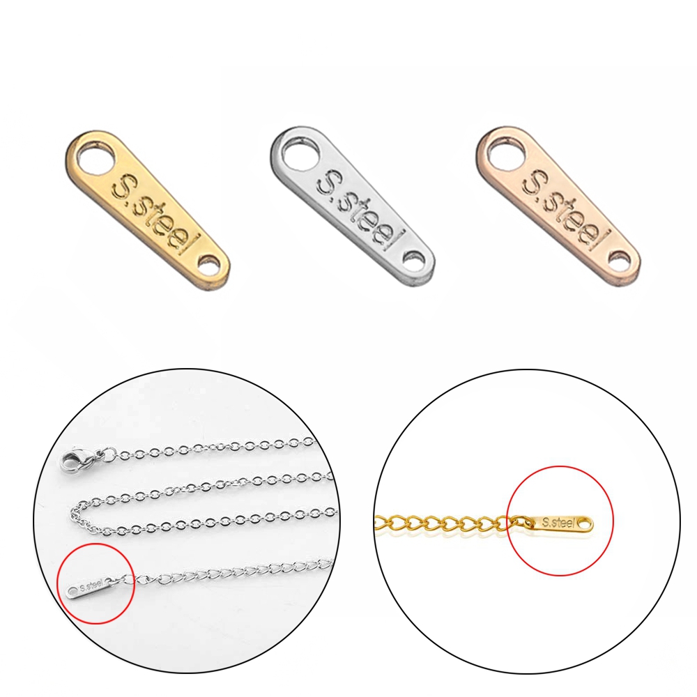 Ατσάλινο συνδετικό ταμπελάκι Stainless Steel για αλυσίδες 10x3mm Κρικάκια Συνδετικά