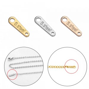 Ατσάλινο συνδετικό ταμπελάκι Stainless Steel για αλυσίδες 10x3mm Κρικάκια Συνδετικά