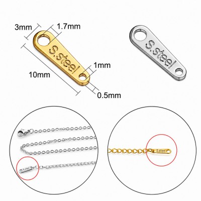 Ανοξείδωτο Ατσάλι συνδετικό ταμπελάκι Stainless Steel για αλυσίδες 10x3mm